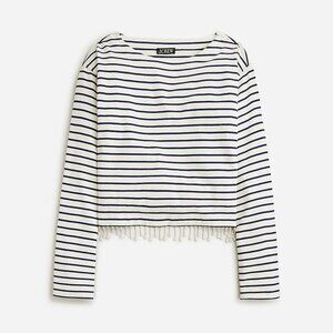 Pearl-fringe long-sleeve Stripe - NEW / Unworn